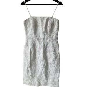 CALVIN KLEIN Women’s White Rose Cotton Tank Dress Size 4